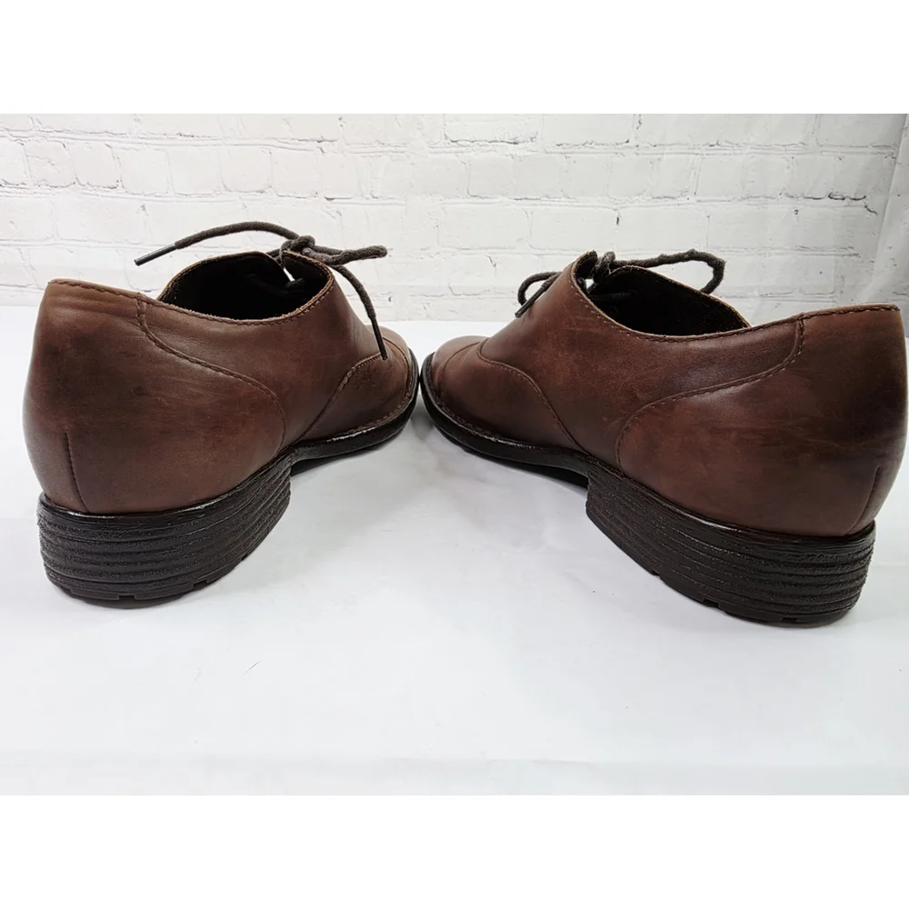 Born Marc Men's Brown Leather Lace Up Oxfords Size 11M - Picture 5 of 7